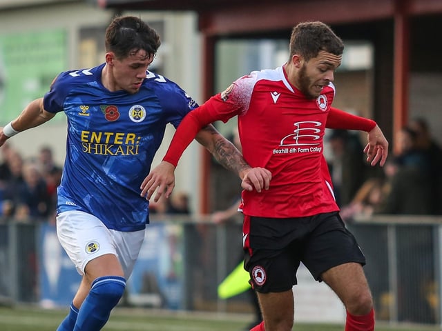 Pre-match service and minute’s silence precedes Eastbourne Borough's narrow 1-0 home win over St Albans City in the National League South