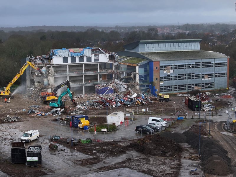 The demolition is well and truly underway