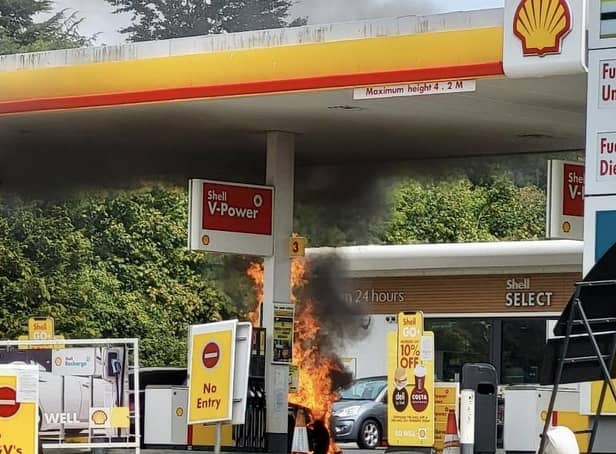 West Sussex Fire & Rescue Service said they were called to a vehicle fire at Arundel Road, Fontwell, at 1.37pm on Sunday, August 14