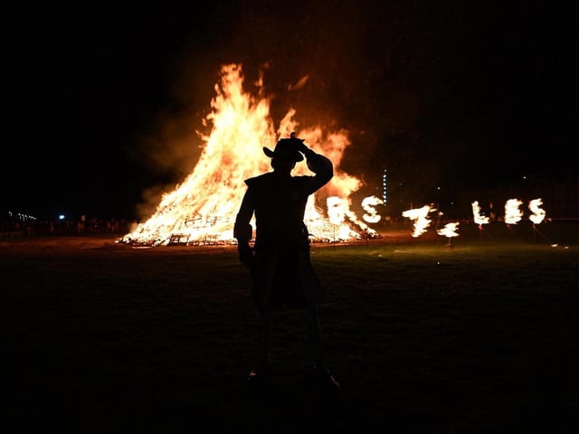 The bonfire society described the night as a 'fantastic evening full of colour'.