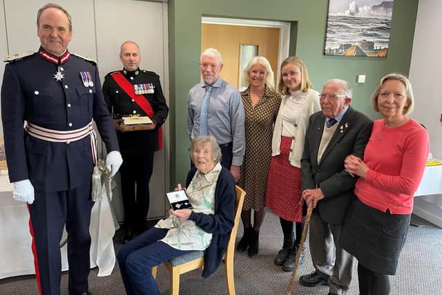 Valerie Wheddon, 90, received the Elizabeth Cross on Wednesday, April 17, in recognition of Marine Gareth Wheddon's sacrifice