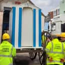 A bathing machine being installed at the Bognor Regis Museum. Photo: contributed