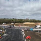 The new roundabout is already taking shape on the A27 between Shoreham and Lancing