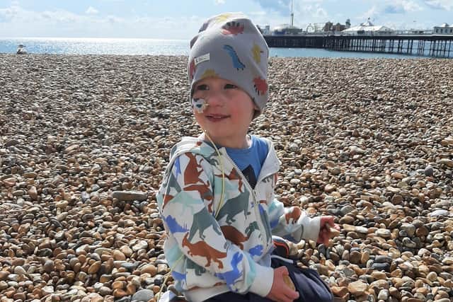 Three-year-old Teddy from Hassocks was diagnosed with neuroblastoma in July last year