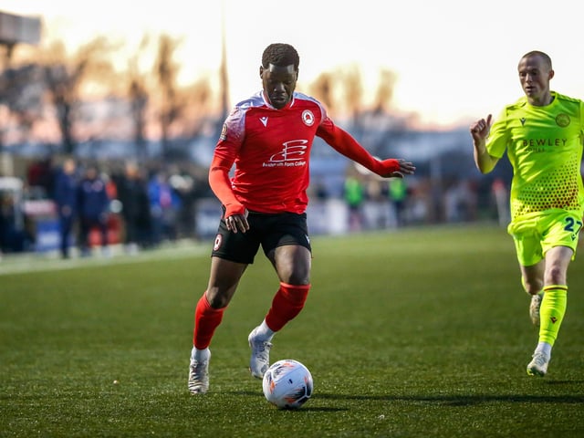Action from Eastbourne Borough's win over Hungerford Town in the National League South
