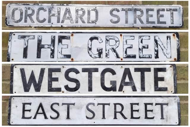 Chichester City Council has put 133 old street signs up for sale at auction, meaning you could own your own slice of city history. Photo by Stride & Son Auctioneers / Submitted