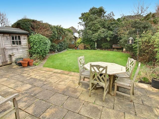 The home in Bury Road, Goring, offers versatile accommodation inside and, outside, a mature, south-facing rear garden
