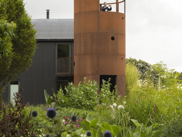 Dutch Barn and Viewing Tower at Sussex Prairies, near Henfield won the Small Scale Residential Award