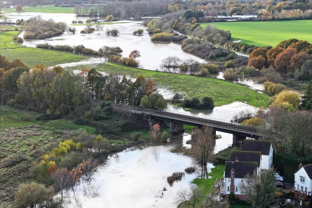 Flooding at fields near Pulborough on Tuesday, November 14