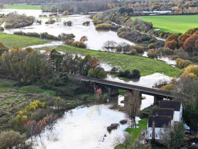 Flooding at fields near Pulborough on Tuesday, November 14