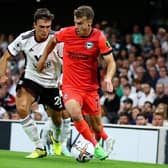 Brighton and Hove Albion midfielder Solly March missed a decent chance during their 2-1 loss in the Premier League at Fulham