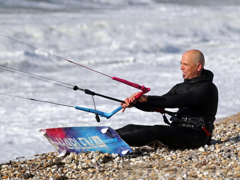 Lewis grew up kitesurfing at Lancing and Goring. Picture: Eunice Bergin