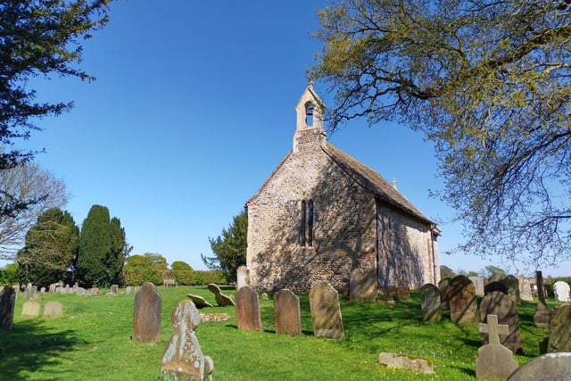 All Saints Church is a small rural chapel with Norman origins and a chancel likely dating back to the 13th century.