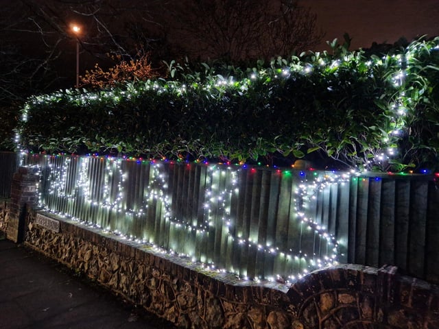 John Wollaston Landscapes and Property Maintenance's animal-themed Christmas lights display has returned for the fourth year running to raise money for Wadars Animal Rescue Charity