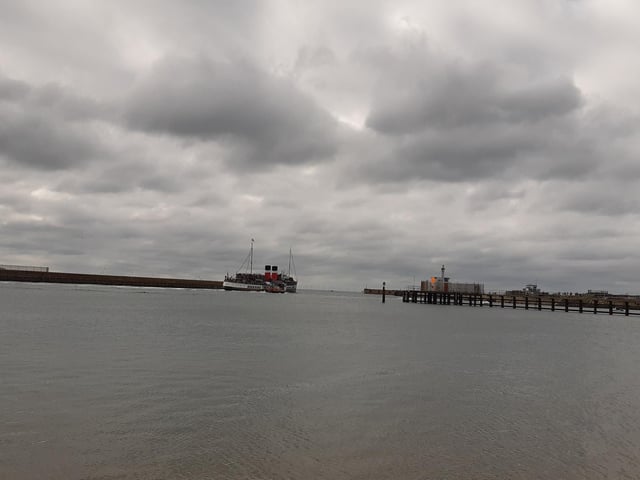 Amazing, stunning, emotional - the large crowd that stood on Kingston Beach to watch the world’s last seagoing paddle steamer make its inaugural visit to Shoreham was visibly moved by the sight of the Waverley making its way in and out of the harbour on Wednesday, September 13.