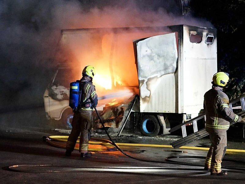 Firefighters at the scene. Picture: Dan Jessup
