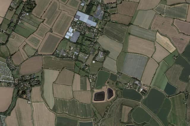 E/23/02706/FUL: Earnley Grange, Almodington Lane, Almodington. Proposed installation of 117 ground mounted solar panels including cabling trenches at 0.5m. (Photo: Google Maps)