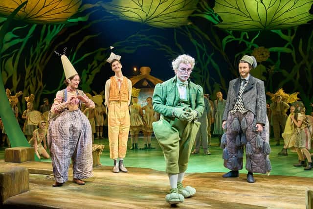 Milena Harrison, Spencer Dixon, Jack Keane and Alfie Ayling in Chichester Festival Youth Theatre's production of The Wind in the Willows. Photo: Manuel Harlan