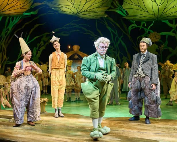 Milena Harrison, Spencer Dixon, Jack Keane and Alfie Ayling in Chichester Festival Youth Theatre's production of The Wind in the Willows. Photo: Manuel Harlan