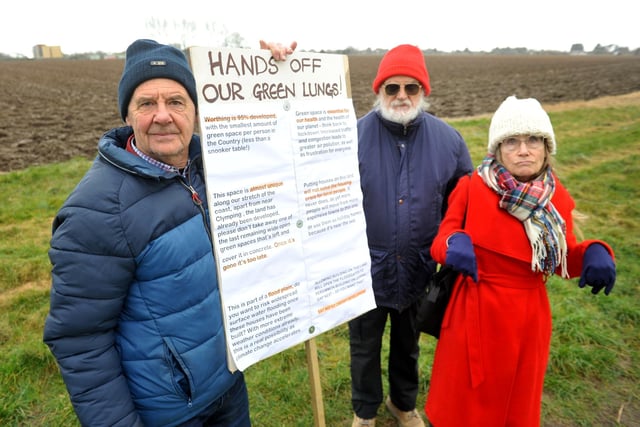 Protesters at a gathering on 3rd February, opposed to the development Chatsmore Farm, Goring-by-Sea. SR24020503 Pic SR staff/Nationalworld