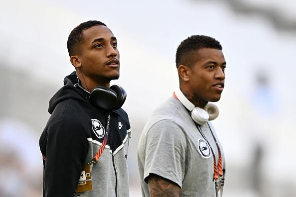 Joao Pedro of Brighton & Hove Albion inspects the pitch prior to the UEFA Europa League match