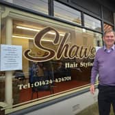 Shaw's hairdressers, Norman Road, St Leonards, is closing its doors after 78 years of trading. Pictured: Michael and Sue Shaw.
