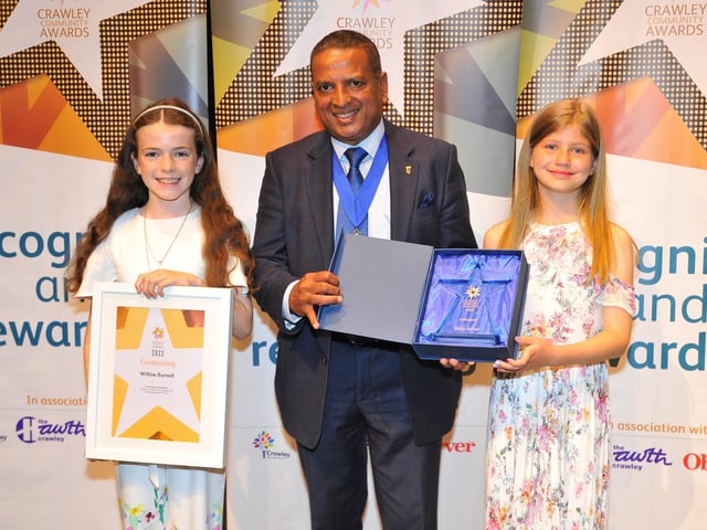 Fundraising - Willow Burnell & Amy Rees, presented by Cllr Sujan Wickremaratchi, vice chair of WSCC