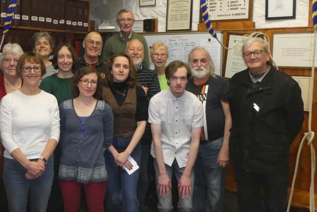 St Mary's bellringers ready to ring for the 10 o’clock service last Sunday. From left to right: Val Burgess, Denise Herrington, Frances Smith, Kate Nye, Steph Pendlebury, Tom White, Catherine Bleach, Mike Cattell, Ian Smith, Penny Groome, Kye Leaver, David Capewell, David Smith.