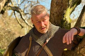 An armour-clad ‘Strolling Saxon’ is preparing to walk 210 miles from Chichester to Rye in just 10 days, raising money for charities across Sussex along the way. Photo: The Strolling Saxon.