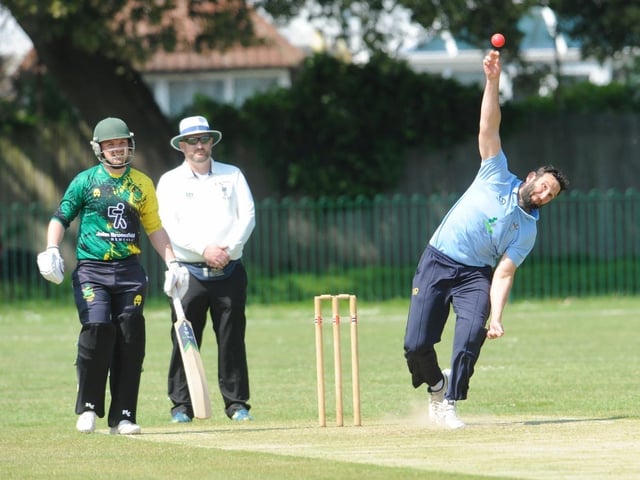 Action from the Sussex Cricket League Division 2 clash between Worthing v Burgess Hill. Picture by Stephen Goodger