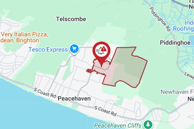 Water outage in Peacehaven. Photo: South East Water's AquAlerter