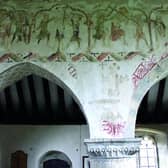 The St Mary’s, West Chiltington, 13th century medieval cycle of Easter frescoes