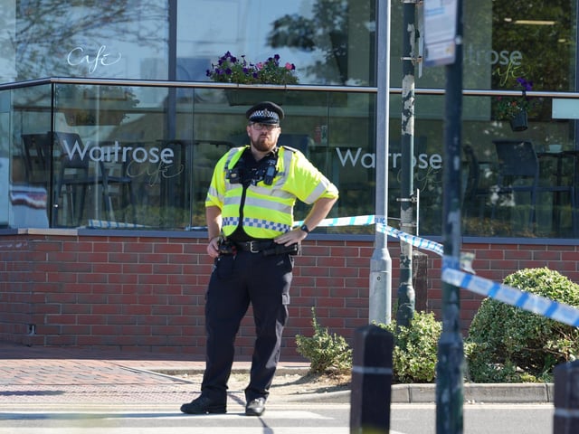 Police near the cordon