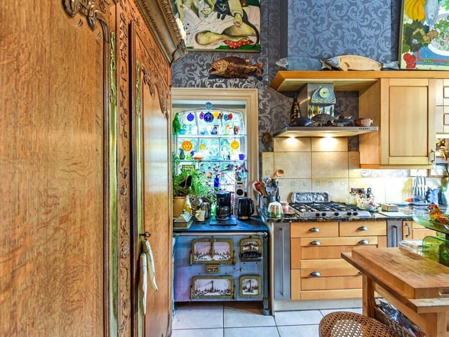Part of the property's kitchen.