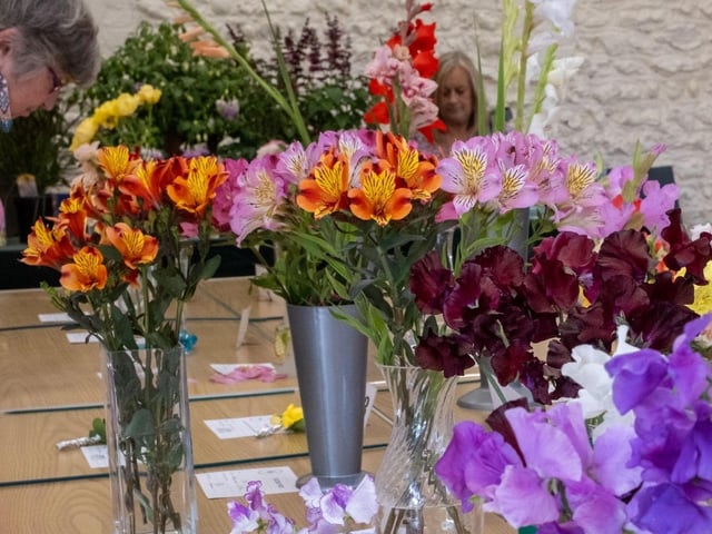 Enjoying the scents of East Preston & Kingston Horticultural Society's annual flower show