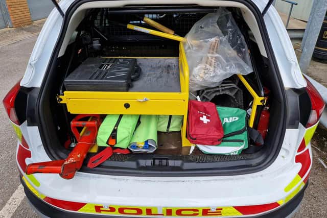 This is what you would find inside a Sussex Police car. Photo: SussexWorld