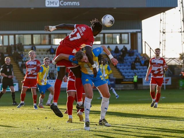 Action from Eastbourne Borough's 2-2 draw at Torquay United in National League South