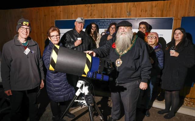 Residents enjoying the stargazing event at Rosewood Park