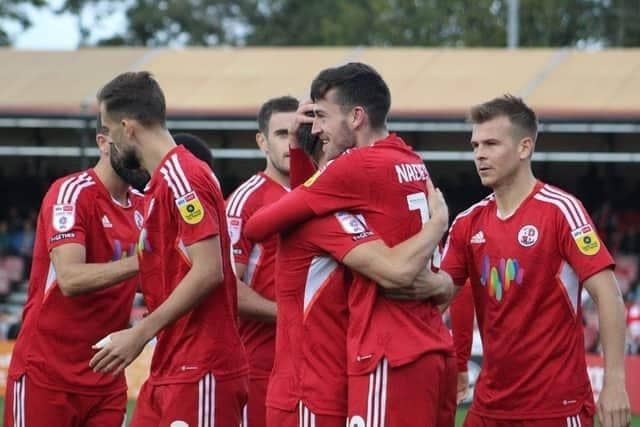 Crawley Town are now being given an 18 per cent chance of relegation by the supercomputer. Picture by Cory Pickford.