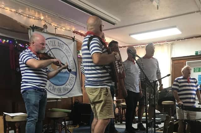 Selsey Folk & Music Club performers at the festival in the RAFA Club at Bognor