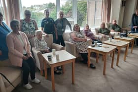 Members of the Hastings Neighbourhood Policing Team visited Beaufort Court, to discuss safety and security, after residents raised concerns about people they did not recognise entering the premises. Photo: Hastings Police