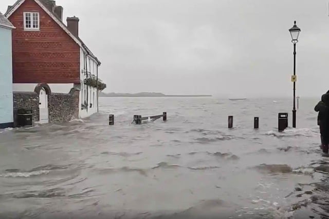 Flooding around Langstone on Tuesday 7th December 2021