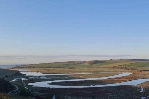 Cuckmere River on Brighton & Hover number 12 bus route.
