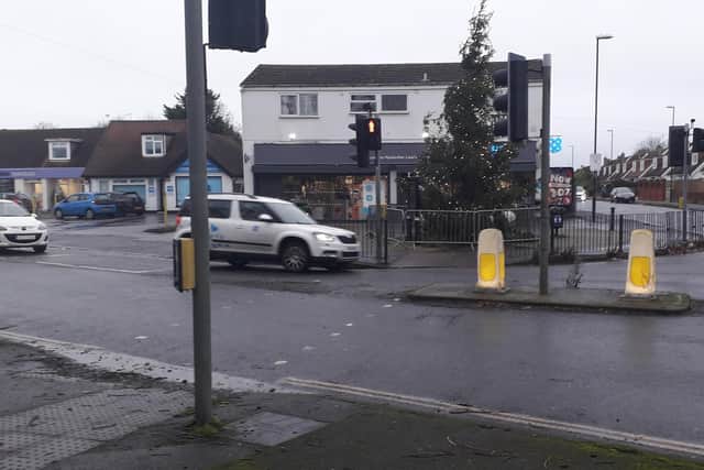 The busy junction in Rose Green, Bognor Regis