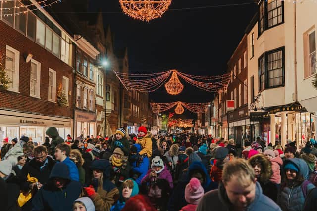 Crowds gathered on West Street during last year's Christmas lights switch-on event.