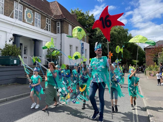 Natural World themed children's parade. Rusper Primary