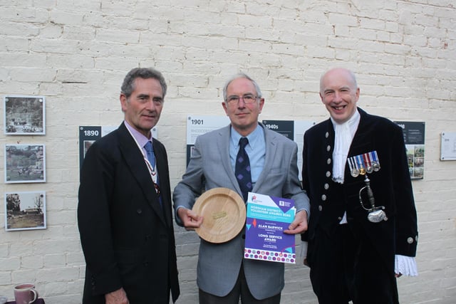 Alan Barwick of Henfield Museum receives the Long Service Award