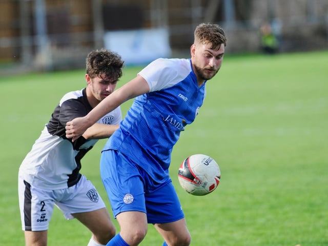 Action from Shoreham's 4-2 win at East Preston in division one of the Southern Combination League