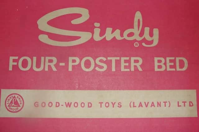 Packaging from the Sindy Four-Poster Bed. Photo permission kindly given by Lavant History Project