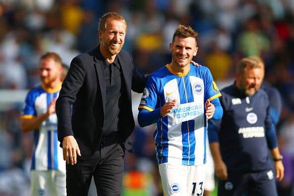 Brighton and Hove Albion boss Graham Potter has steered his team to a fine start in the new Premier League season